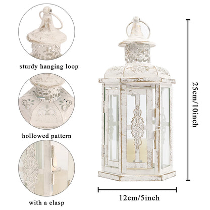 Metal Candle Lantern – Nordic Style Indoor & Outdoor Candle Holder