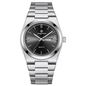 Men's Quartz Stainless Steel Watch 40-44mm Dial, 3ATM Water-Resistant Luminous Chronograph with Date