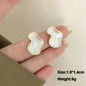 White Flower & Butterfly Dangle Earrings – Acrylic Pearl Heart Jewelry