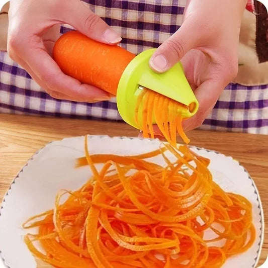 Handheld Spiralizer Vegetable Slicer - Compact Zucchini Noodle Maker & Grater (2.6 x 2.8 in / 6.5 x 7 cm)