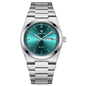 Men's Quartz Stainless Steel Watch 40-44mm Dial, 3ATM Water-Resistant Luminous Chronograph with Date