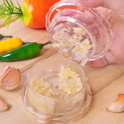 Multifunctional Manual Garlic Press Crusher Chopper – Compact Kitchen Gadget