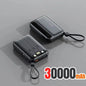 120W Portable Power Bank — 4-in-1 Built-In Cables & LED Digital Display, 10,000/30,000/50,000 mAh, PD 20W