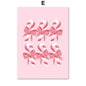 Modern Simple Wall Art Pink Christmas Tree Father Christmas HD Canvas Print Poster Home Living Room Bedroom Decoration