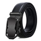Men's PU Leather Belt with Metal Buckle — 3.5 cm (1.4 in) Wide Dress & Casual Belt for Jeans and Cargo Pants