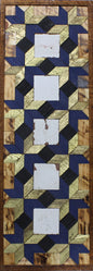 Handmade Amish Barn Quilt Banner Wall Art – 10.5in x 30in Reclaimed Wood Mosaic