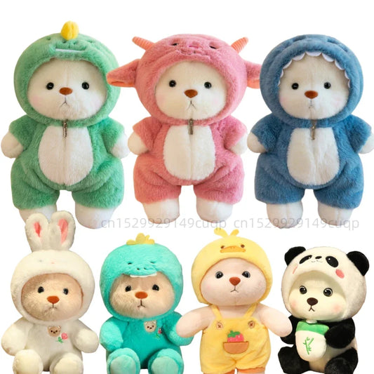 25/35cm (9.8/13.8 in) Anime Cosplay Joint Plushies Bear, Bunny, Duck, Shark and Pig Soft Stuffed Dolls for Girls