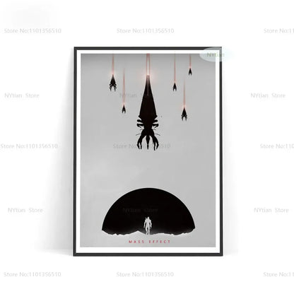 NT1464 Mass Effect Poster Minimalist Classic Game Gift Posters And Prints Wall Art Picture Canvas Painting For Home Room Decor