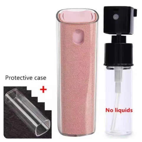 Microfiber Screen Cleaner Spray Bottle with Cloth – Refillable Phone, Tablet & Glasses Wipes