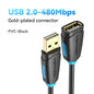 USB 3.0 Extension Cable Male to Female, High-Speed 5Gbps, 0.5/1/1.5/2/3 m (1.6–9.8 ft) for PC TV Xbox Printer, USB 2.0 Compatible