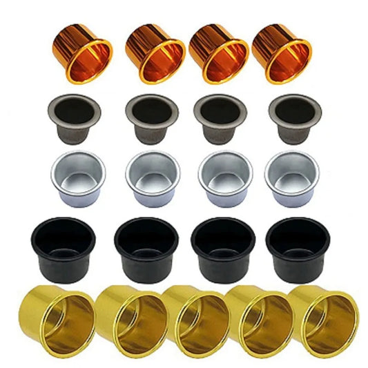10-Pack Aluminum Candle Cup Drip Protectors – Tealight Candlestick Holders for Weddings, Parties & Home Decor