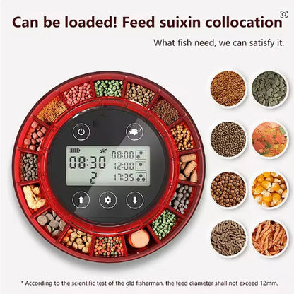 Automatic Aquarium Fish Feeder – USB Rechargeable Food Dispenser with Timer & LCD, 200g (7.1 oz)