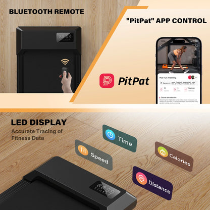 Under-Desk Treadmill 2.5HP — Quiet Walking Pad with App, Remote & LCD