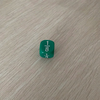 10 PCS/Set White/Green/Red Fractional Number Funny Dice Education Game Accessory  16*16 mm