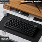 82-Key Hot-Swappable Mechanical Keyboard with Rotary Volume Knob, USB Wired & 2.4GHz Wireless, Monochrome Backlight
