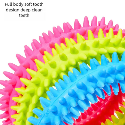 Durable Rubber Bone Chew Toy for Small Dogs - Bite-Resistant Teeth-Cleaning Training Toy