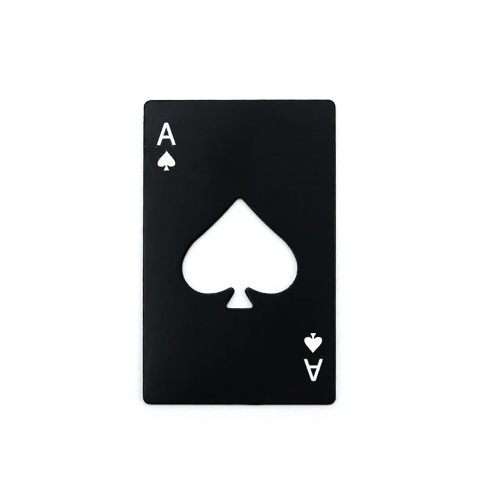 Stainless Steel Playing Card Bottle Opener (Spade Design) – Slim Credit Card Beer & Wine Opener