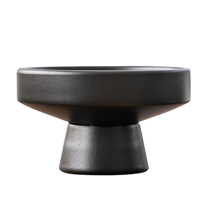 Retro Ceramic Vase Black Plant Vase FlowerPot Ornament Tabletop Plants Home Bonsai Decor Tabletop Floral Accessories