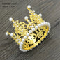 Rhinestone Crown Baking Cake Topper Headwear Decoration Children's Hair Accessories Princess Wedding Birthday Party Supplies New