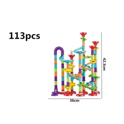 Marble Run Race Track Building Blocks 3D Maze Toy