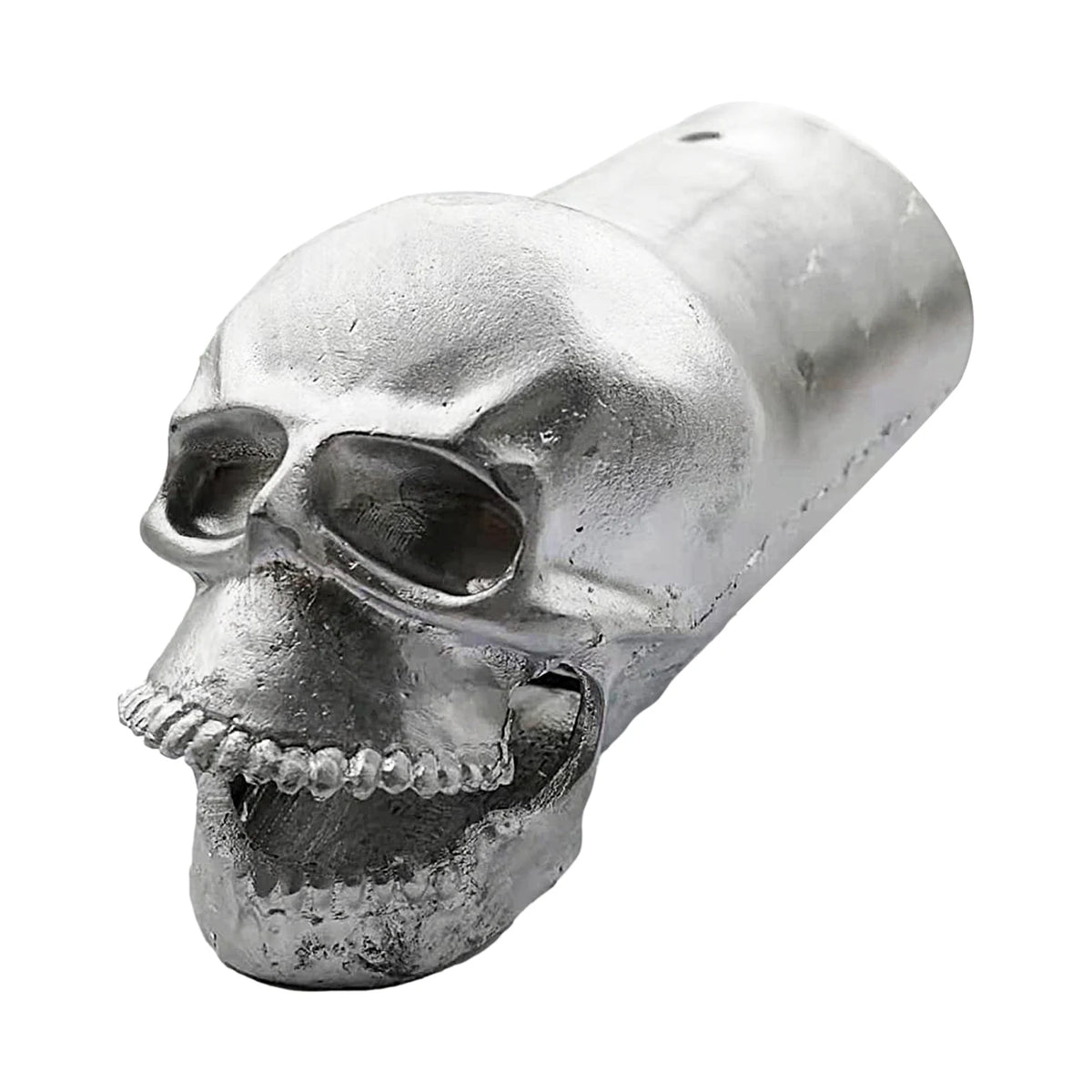 Silver Alloy Skull Exhaust Tip for 5cm Car or Motorcycle Pipes