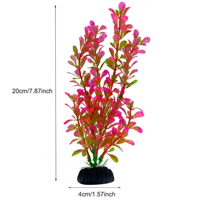 Artificial Aquarium Plants — Plastic Underwater Decorations for Fish Tanks, Realistic Aquarium Decor