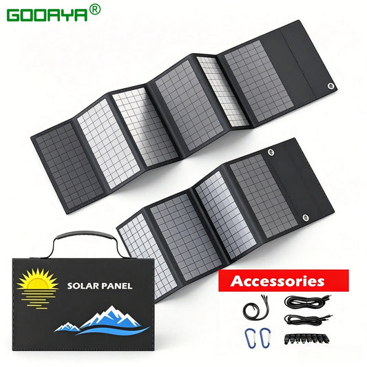 1000W Solar Panel Portable Folding Bag USB+DC Output Solar Charger Outdoor Power Supply for Home Mobile Phone Power Generator