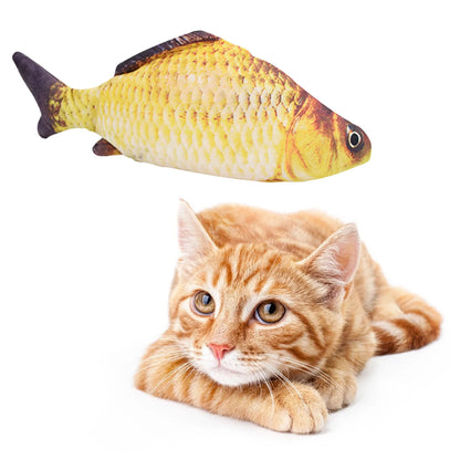 USB Rechargeable Floppy Fish Cat Toy - Interactive Electronic Plush Fish for Cats & Dogs