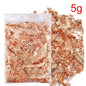 Gold Silver Bronze Irregular Aluminum Foil Flakes 3g/5g, Metallic Glitter for Epoxy Resin, Candle Making, Nail Art & DIY Crafts