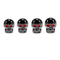 Skull Valve Stem Caps 4-Pack ABS Chrome Tire Valve Covers for Cars Motorcycles Bikes