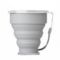 Portable Silicone Folding Water Cup Outdoor Heat Resistant Telescopic Collapsible Foldable Mug With Lid For Travel Camping 200m