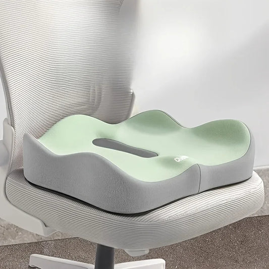 Memory Foam Seat Cushion with Removable Cover and Anti-Slip Base — Dining Chair Pad with Massage Support