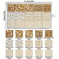 1240PCS 10x17mm CCB Imitation Pearl Acrylic Spacer Beads – DIY Jewelry Making Kit for Bracelets, Necklaces & Craft Accessories