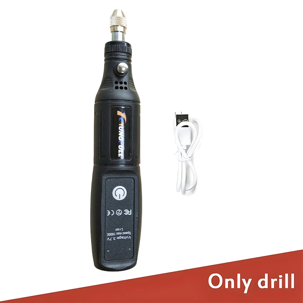 Mini USB Wireless Handheld Rotary Drill - Cordless Engraving Tool for Jewelry, Metal, Glass & Wood