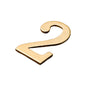 Golden Metal Door Number with Backing Adhesive 7*4cm House Number Apartment Door Number for Outdoor Hotel Home Mailbox Label