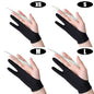 2-Finger Artist Drawing Glove for Tablet, Anti-Smudge Touchscreen Glove, Ambidextrous XS-S-M-L (14–18 x 19–22 cm / 5.5–7.1 x 7.5–8.7 in), 1/2/4-Pack