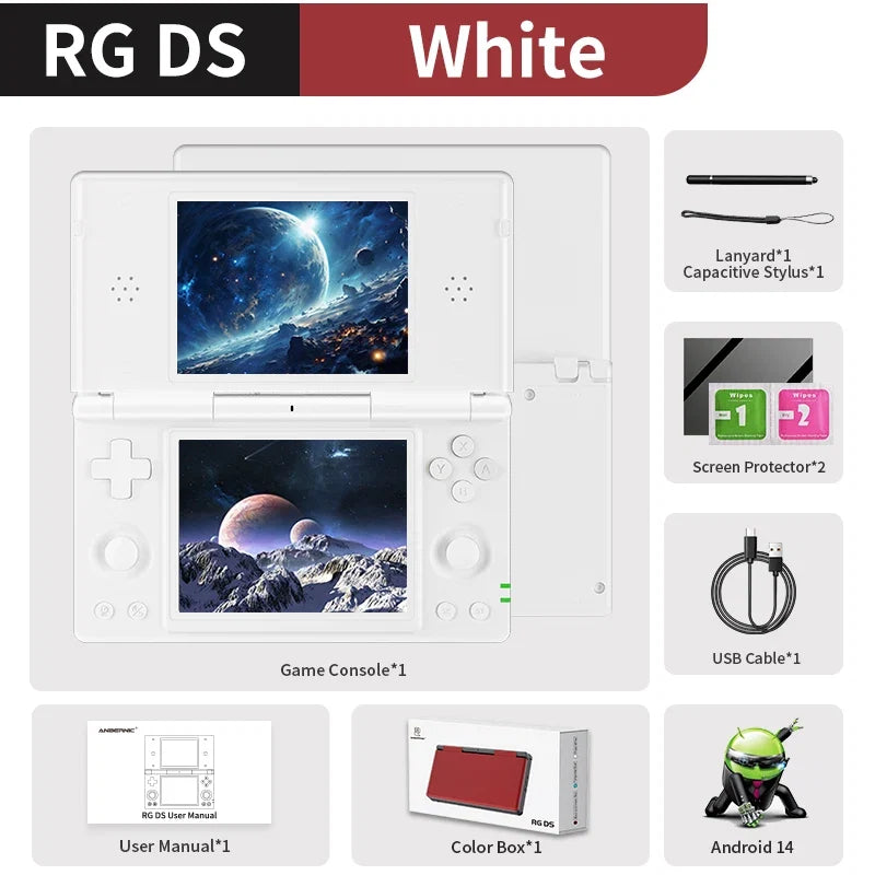 Anbernic RG DS Flip Handheld Game Console 4" IPS HD Dual Screen