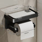 No-Drill Aluminum Toilet Paper Holder – Wall-Mounted Adhesive or Screw Tissue Rack, Rust-Resistant Bathroom Accessory