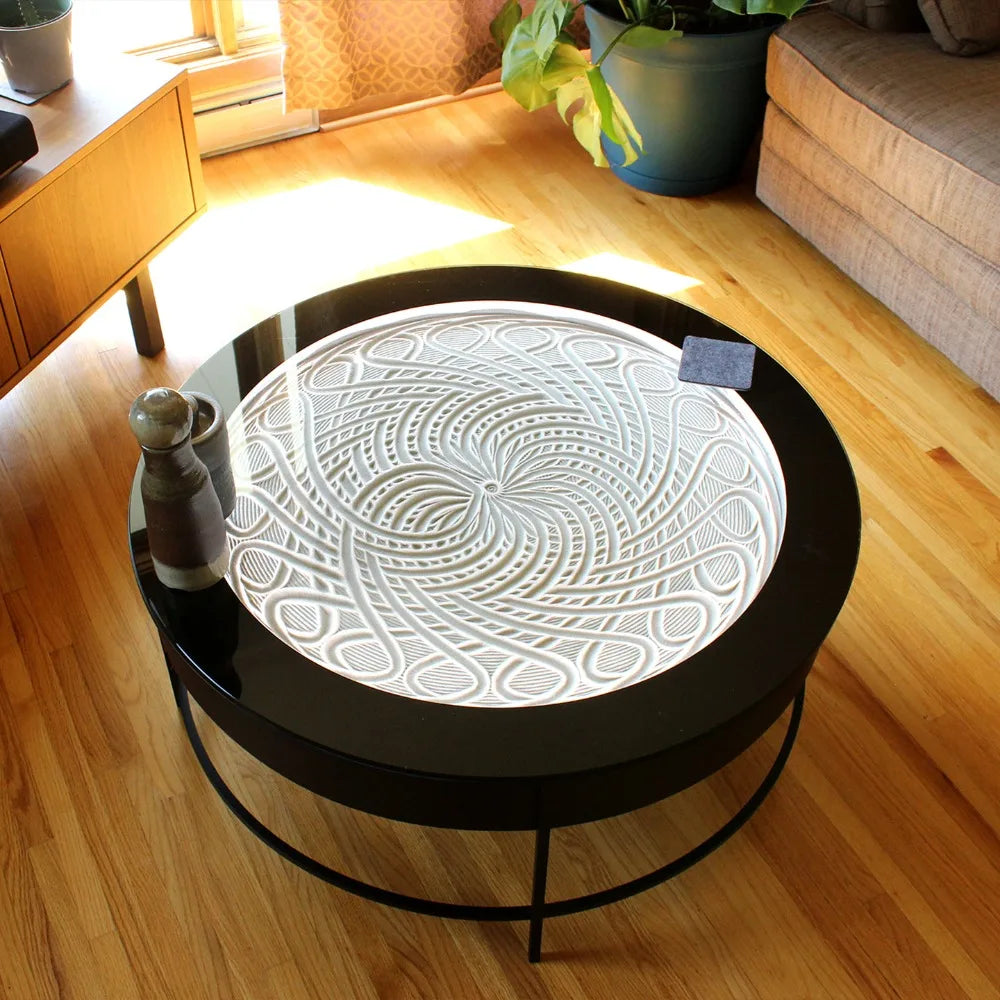 Automatic Sand Art Coffee Table, Magnetic Ball Quicksand Dynamic Art