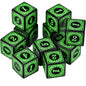 10-Piece Acrylic D6 Dice Set 16mm (0.63 in) – Carved Six-Sided Game Dice for RPG, Dungeons & Dragons & Board Games