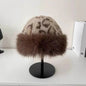New Fluffy Fur Women's Winter Hat Winter Snow Ski Cap Female Faux Fur Thick Warm Windproof Hat Russian Hat Mink Fisherman's Hat