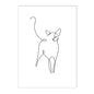Abstract Pet Dog Cat Poster Canvas Painting Line Drawing Wall Poster Black White Minimalist Art Prints Nordic Picture Home Decor