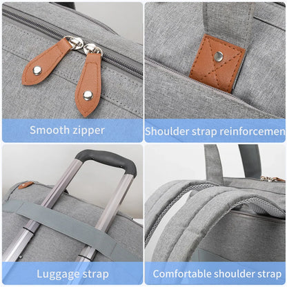 Large Mom Dad Diaper Backpack - Maternity Nappy Bag with Pacifier Pouch