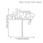 Happy Birthday Sequin Butterfly Cake Topper For Princess Girl Birthday Party Cake Decor Butterflies Wedding Party Decoration