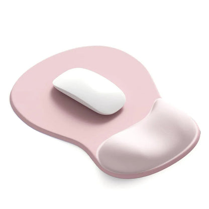 Ergonomic Gel Wrist Mouse Pad — Pain Relief, Smooth Fabric Surface & Non-Slip PU Base