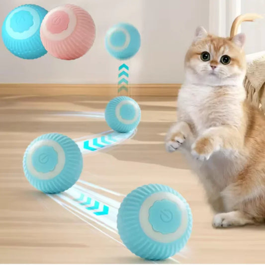 Automatic Rolling Cat Ball Toy - Interactive Self-Moving Smart Kitten Toy for Indoor Play