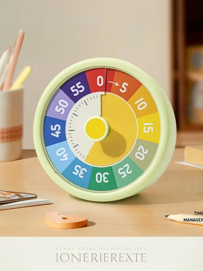 Visual 60-Minute Silent Countdown Timer, Round Kitchen Timer for Time Management & Study