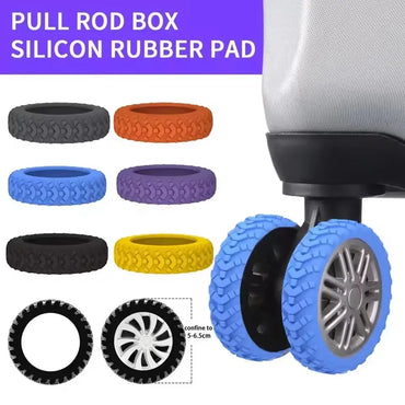 8-Pack Silicone Luggage Wheel Covers – 5 cm (2.0 in) Noise-Reducing Suitcase Caster Protectors