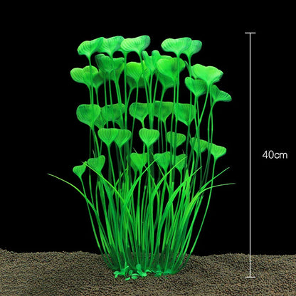 Artificial Aquarium Plants — Plastic Underwater Decorations for Fish Tanks, Realistic Aquarium Decor