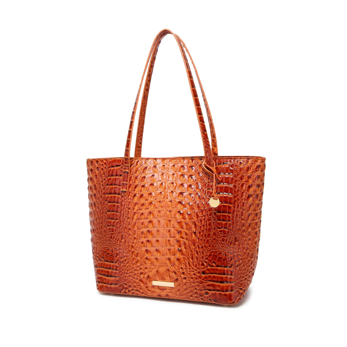 Crocodile-Embossed PU Leather Tote Bag Set – Spacious Bucket Shoulder Handbag with Detachable Zipper Pouch for Women, 14 Colors